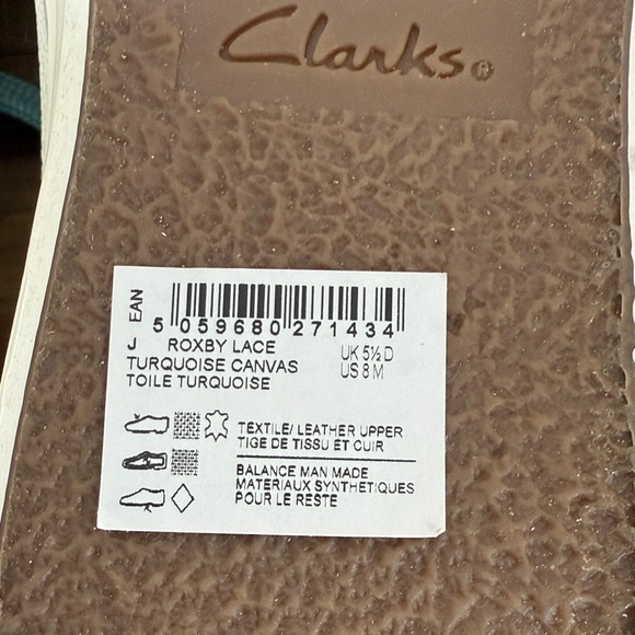 NWT Clarks Roxby Lace Canvas Sneakers - Picture 7 of 8